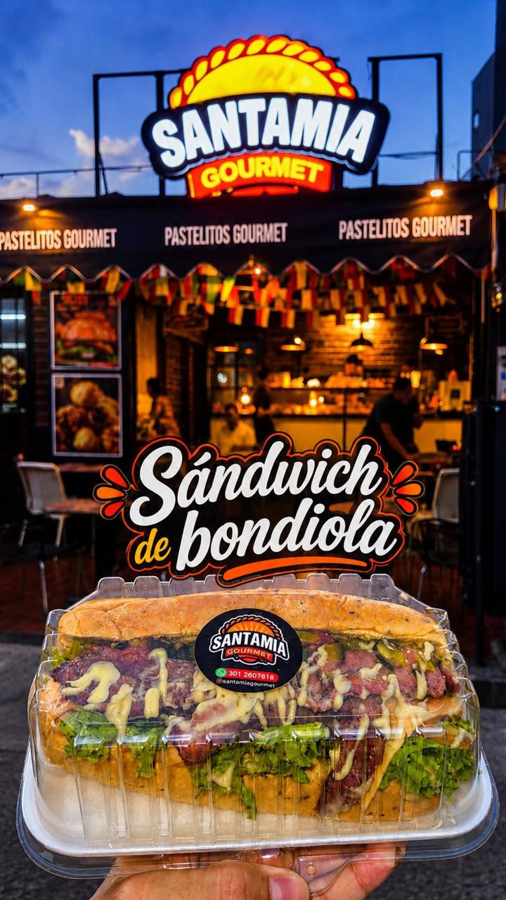 Local y sándwich de bondiola Santamia Gourmet